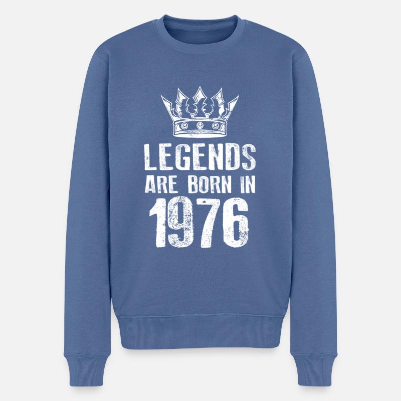 Légendes de 1976 nées en - Pull Premium bio Homme - bleu pigeon