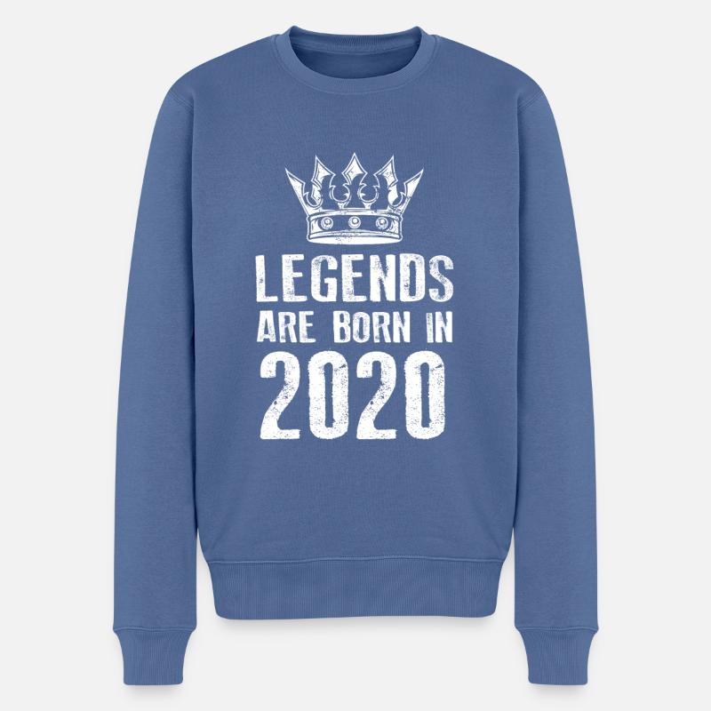 Légendes 2020 nées en - Pull Premium bio Homme - bleu pigeon