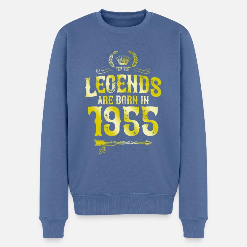 Légendes de 1955 nées en - Pull Premium bio Homme - bleu pigeon