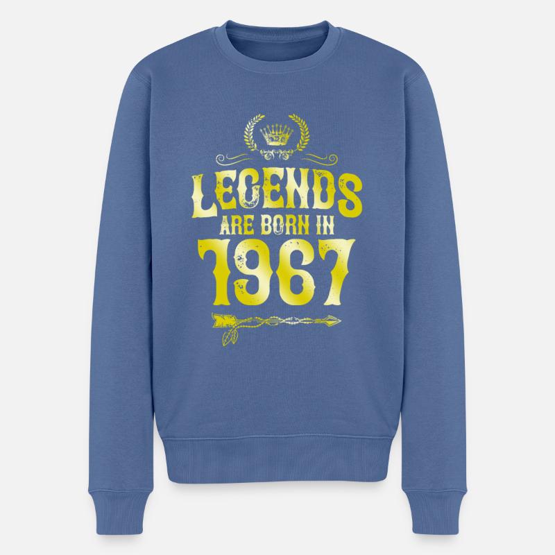 Légendes de 1967 nées en - Pull Premium bio Homme - bleu pigeon