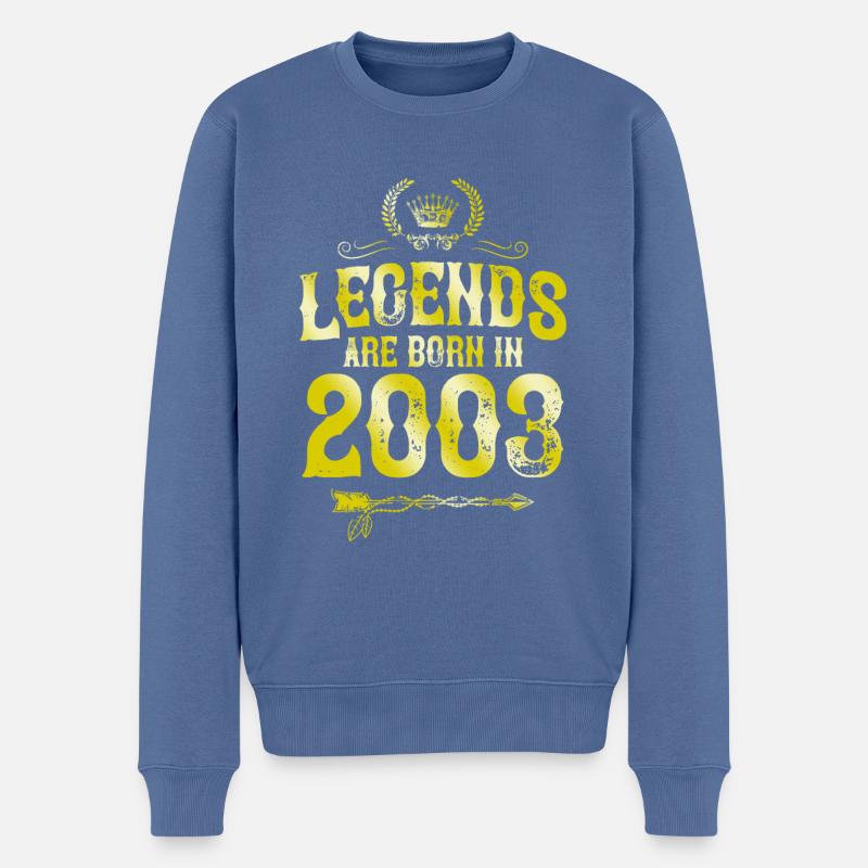 Légendes de 2003 nées en - Pull Premium bio Homme - bleu pigeon