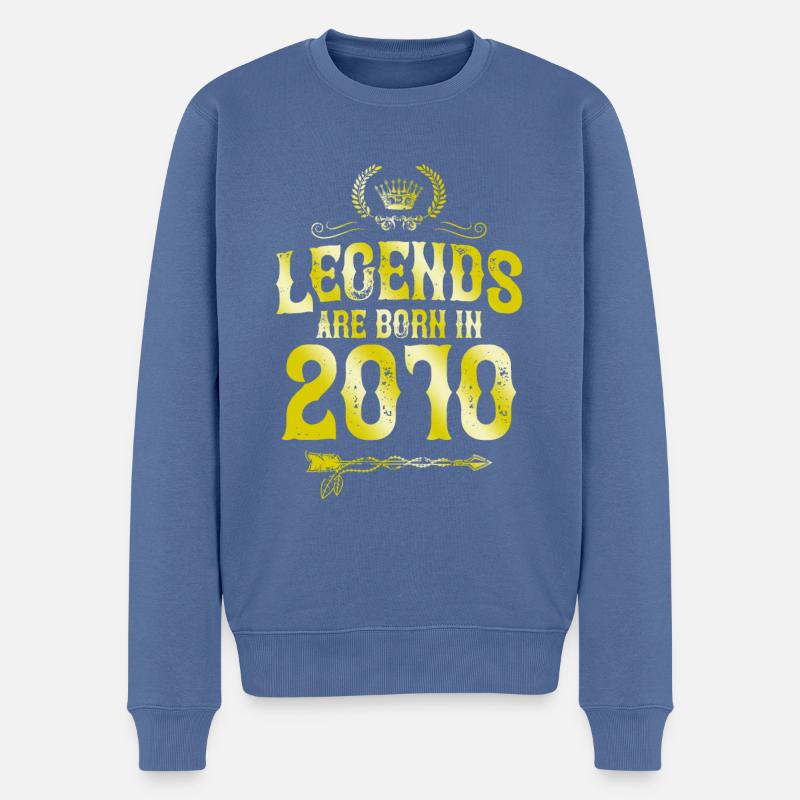 Légendes 2010 nées en - Pull Premium bio Homme - bleu pigeon