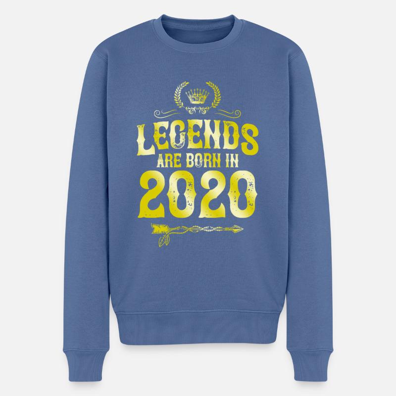 Légendes 2020 nées en - Pull Premium bio Homme - bleu pigeon