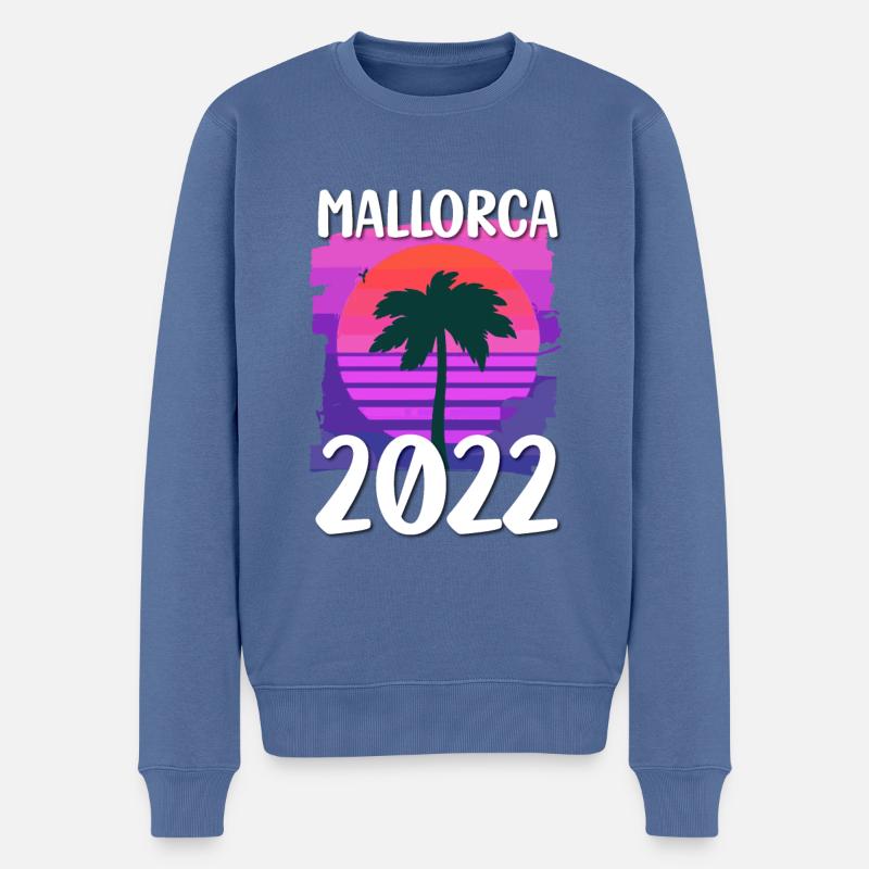 Mallorca 2022 - Männer Premium Bio Pullover - Taubenblau