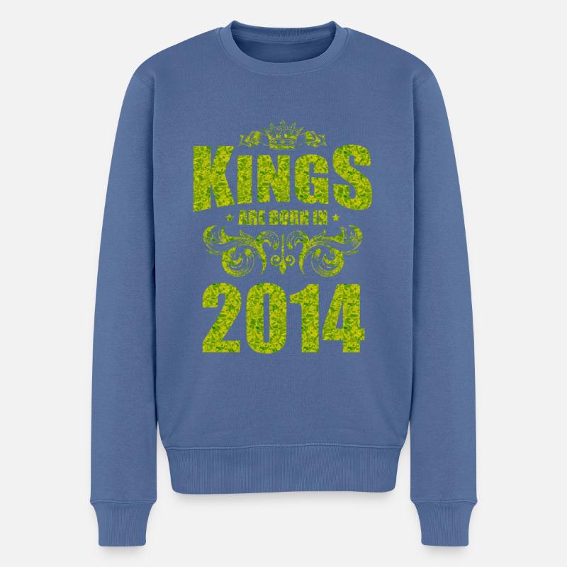kings are born 2014 - Männer Premium Bio Pullover - Taubenblau
