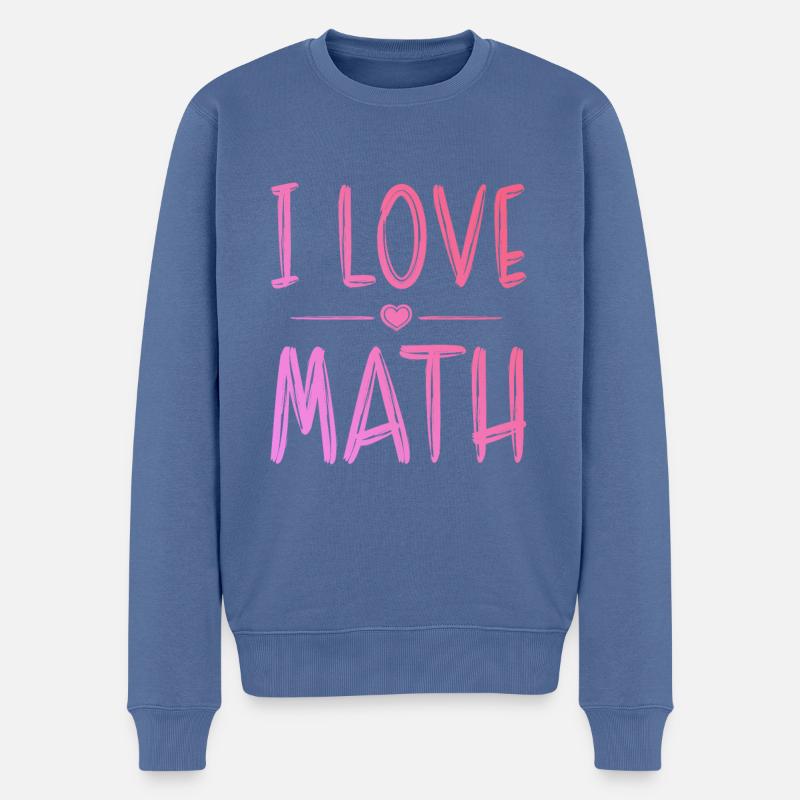J’adore les maths - Pull Premium bio Homme - bleu pigeon