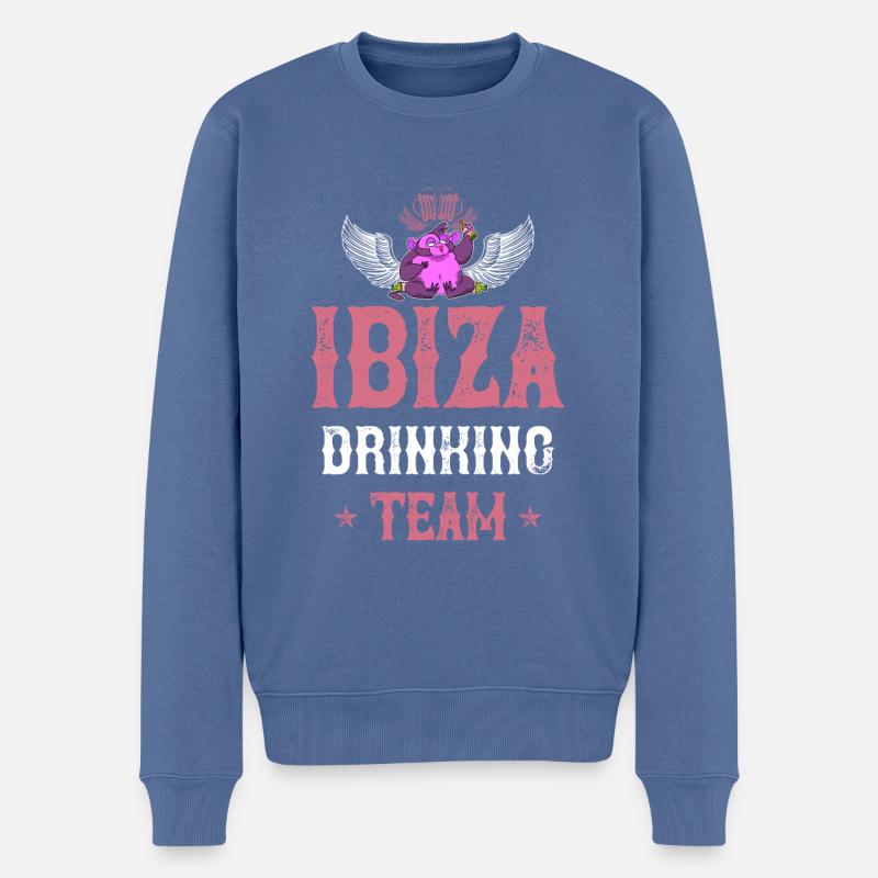 Équipe de boisson d’Ibiza - Pull Premium bio Homme - bleu pigeon