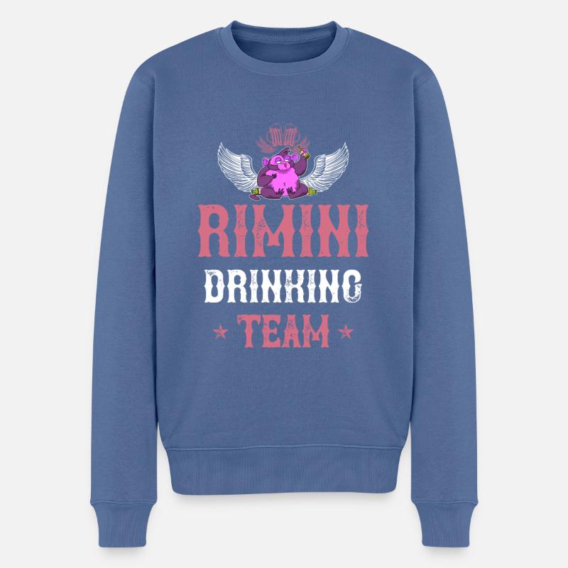 Rimini Drinking Équipe - Pull Premium bio Homme - bleu pigeon