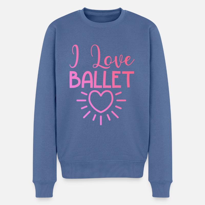 J’adore le ballet - Pull Premium bio Homme - bleu pigeon