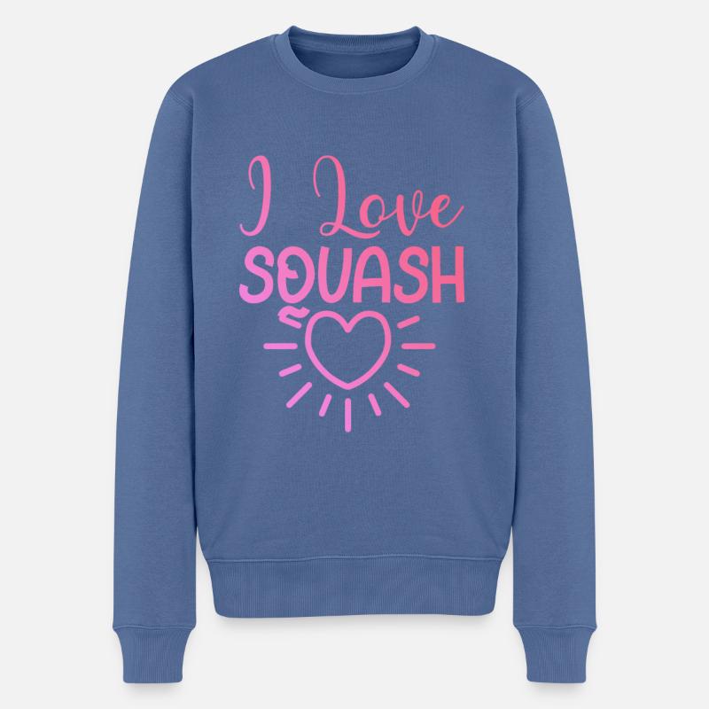 J’adore le squash - Pull Premium bio Homme - bleu pigeon