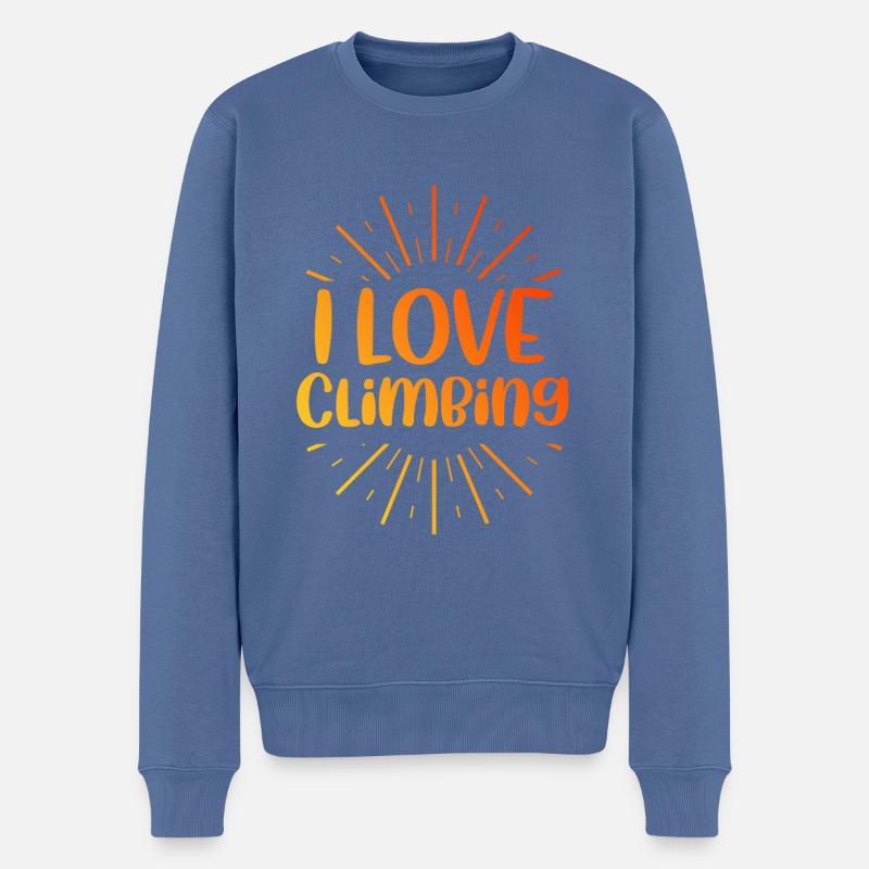 J’adore l’escalade - Pull Premium bio Homme - bleu pigeon