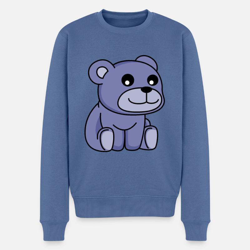 Bande dessinée Bear - Pull Premium bio Homme - bleu pigeon