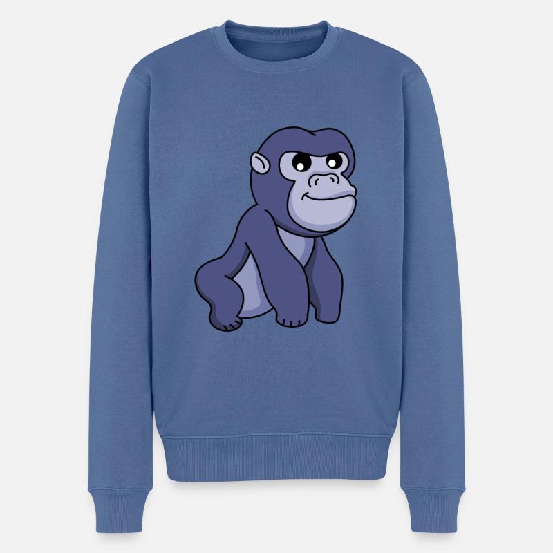 Bande dessinée Gorilla - Pull Premium bio Homme - bleu pigeon
