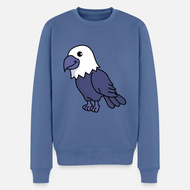 Aigle Comic Animal - Pull Premium bio Homme - bleu pigeon