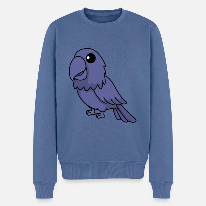 Papagai Comic Tier - Männer Premium Bio Pullover - Taubenblau