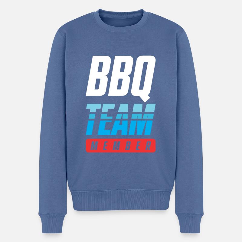 Bbq Team - Männer Premium Bio Pullover - Taubenblau