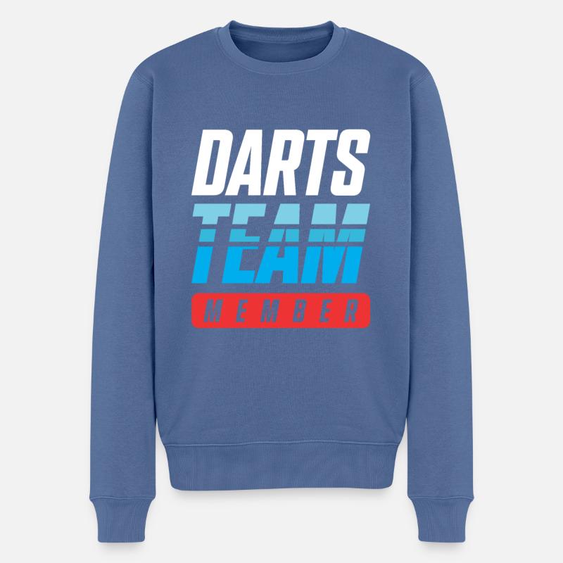 Darts Team - Männer Premium Bio Pullover - Taubenblau