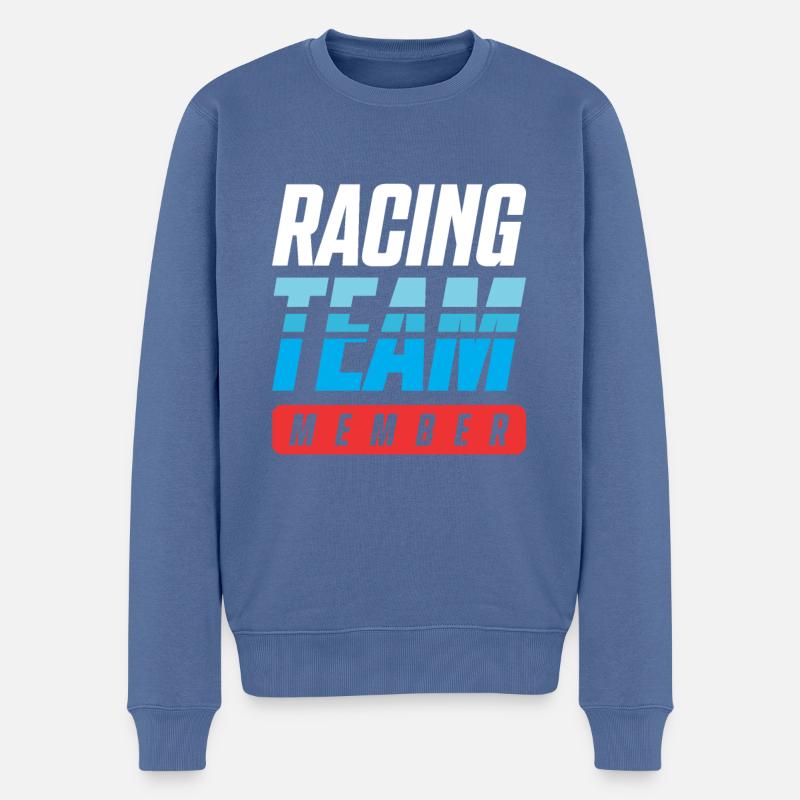 Racing Team - Männer Premium Bio Pullover - Taubenblau