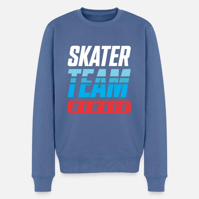 Skater Team - Männer Premium Bio Pullover - Taubenblau