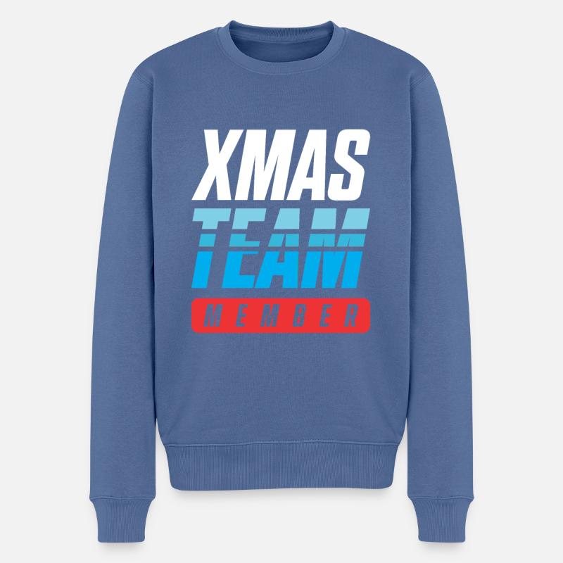 L’équipe de Noël - Pull Premium bio Homme - bleu pigeon