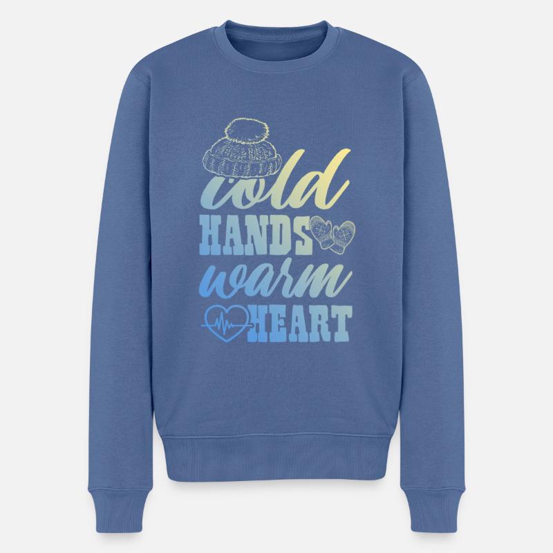Gel hiver - Pull Premium bio Homme - bleu pigeon