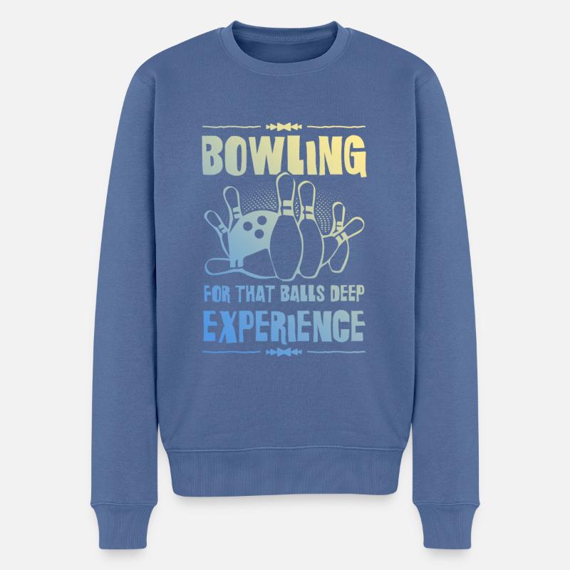 Expérience de bowling - Pull Premium bio Homme - bleu pigeon