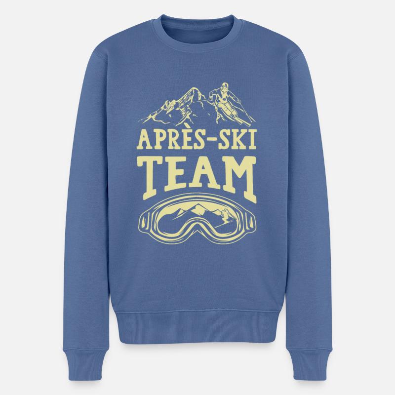 Équipe après-ski - Pull Premium bio Homme - bleu pigeon