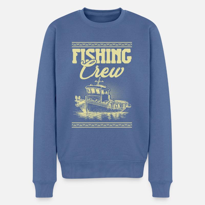 Fishing Crew - Männer Premium Bio Pullover - Taubenblau