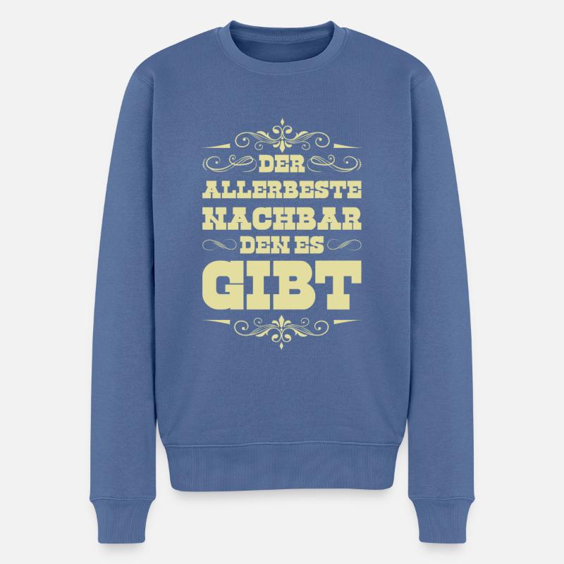 Allerbste Nachbar - Männer Premium Bio Pullover - Taubenblau