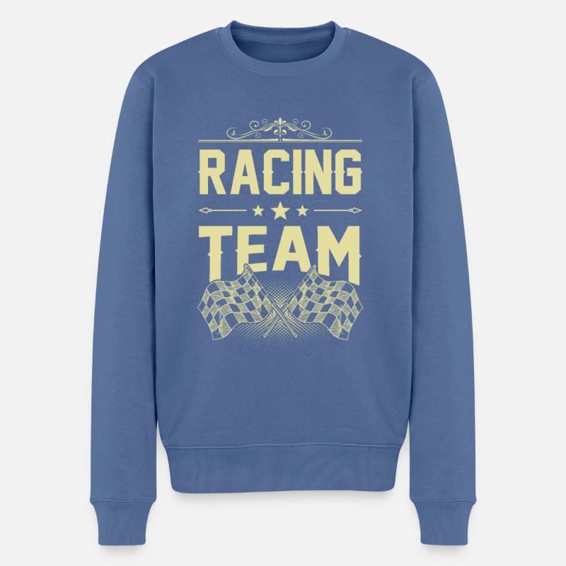 Racing Team - Männer Premium Bio Pullover - Taubenblau