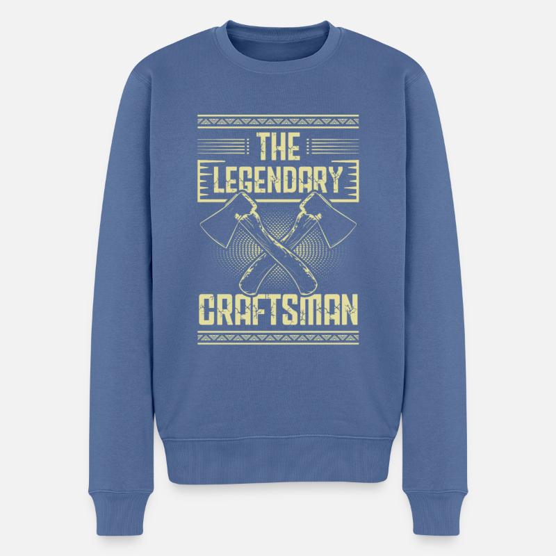 Legendary Craftsman - Männer Premium Bio Pullover - Taubenblau
