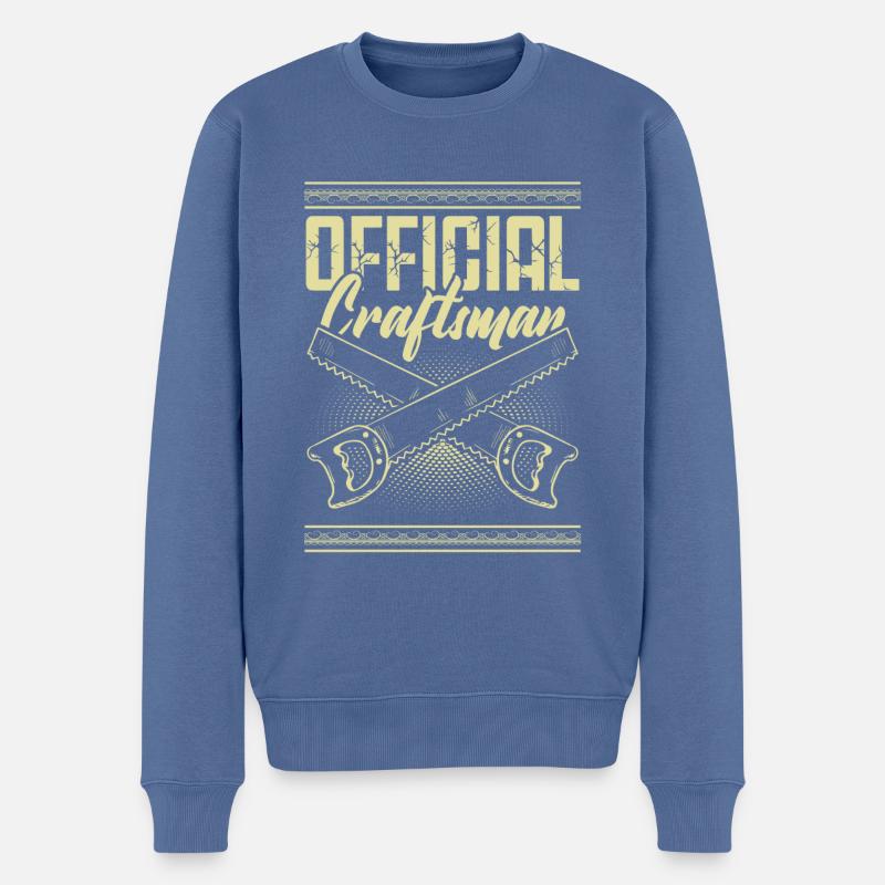 Official Craftsman - Männer Premium Bio Pullover - Taubenblau