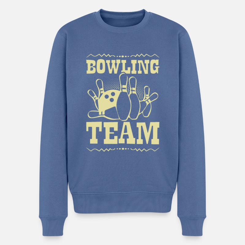Équipe de bowling - Pull Premium bio Homme - bleu pigeon