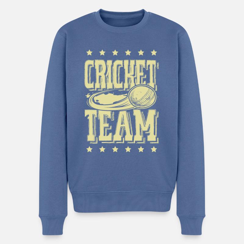 Cricket Team - Männer Premium Bio Pullover - Taubenblau