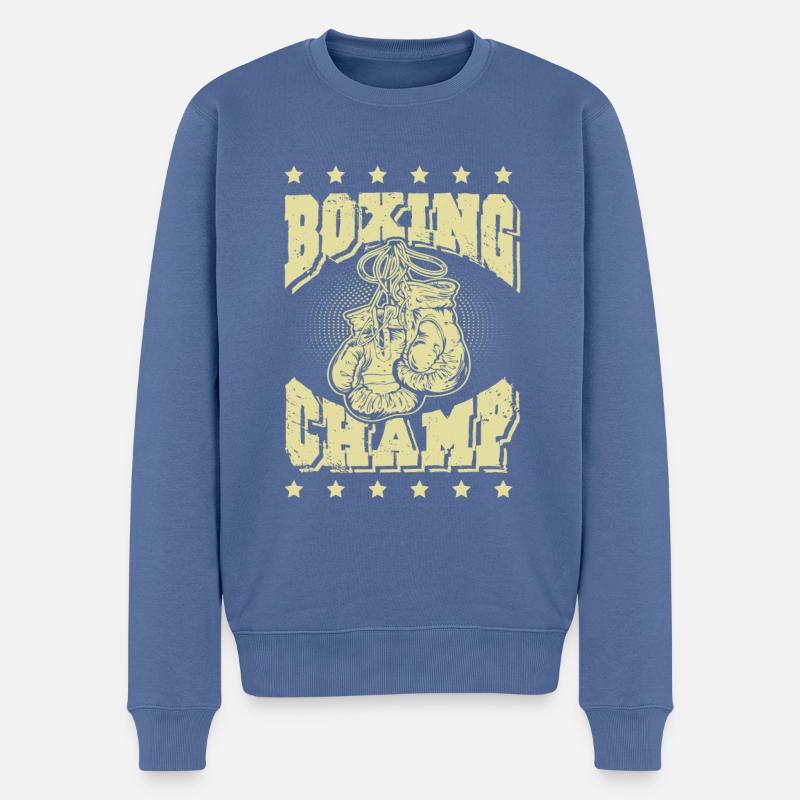 Champion de boxe - Pull Premium bio Homme - bleu pigeon
