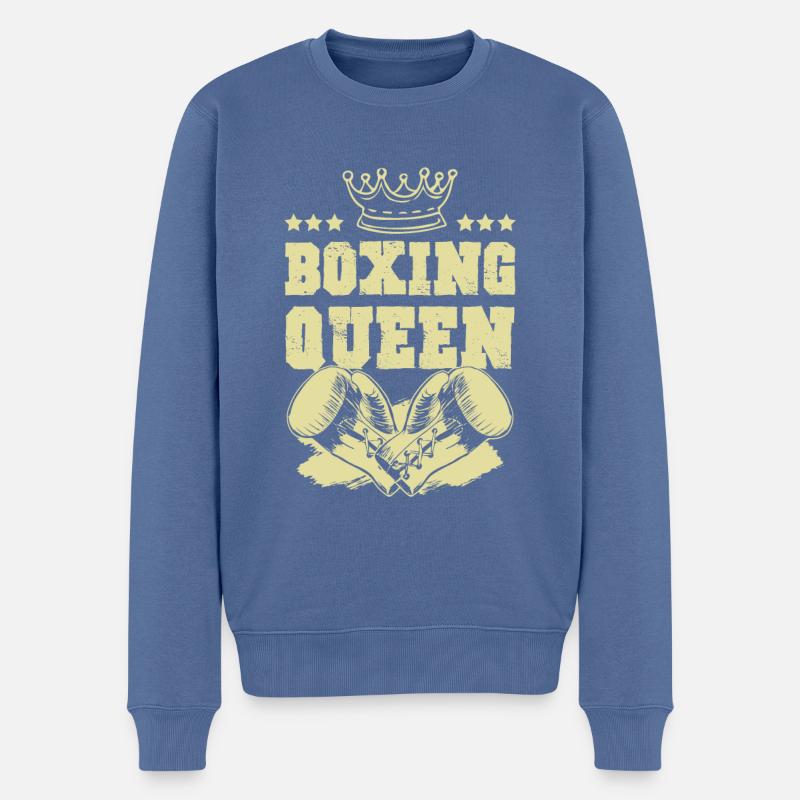 Reine de la boxe - Pull Premium bio Homme - bleu pigeon
