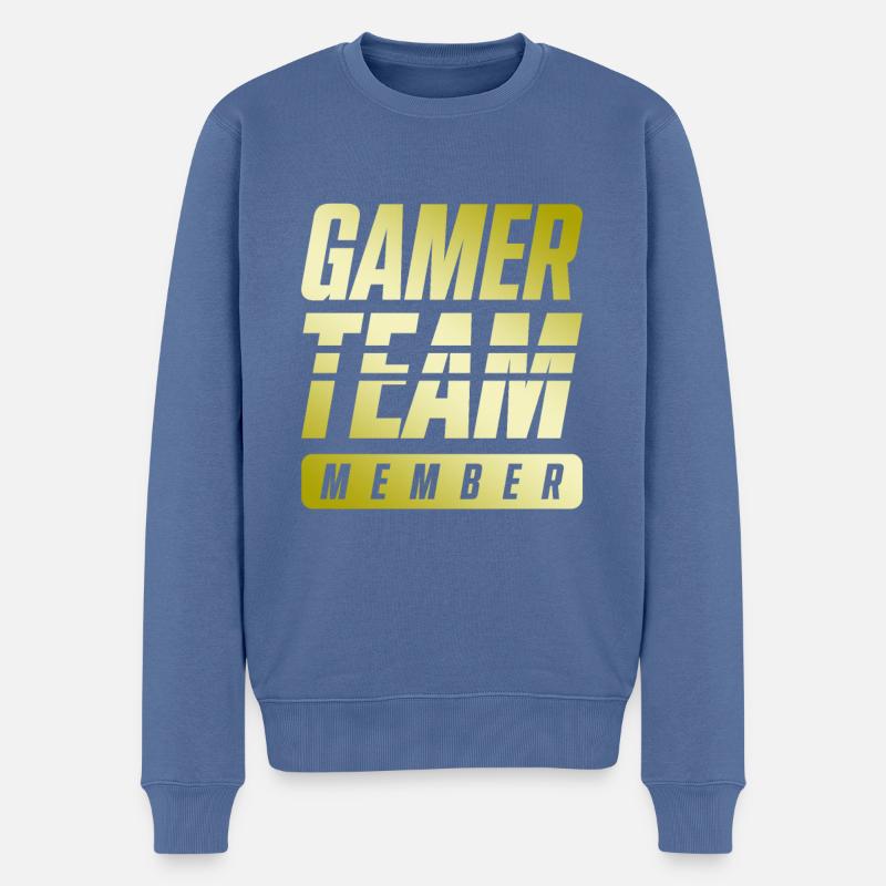 Gamer Team - Männer Premium Bio Pullover - Taubenblau