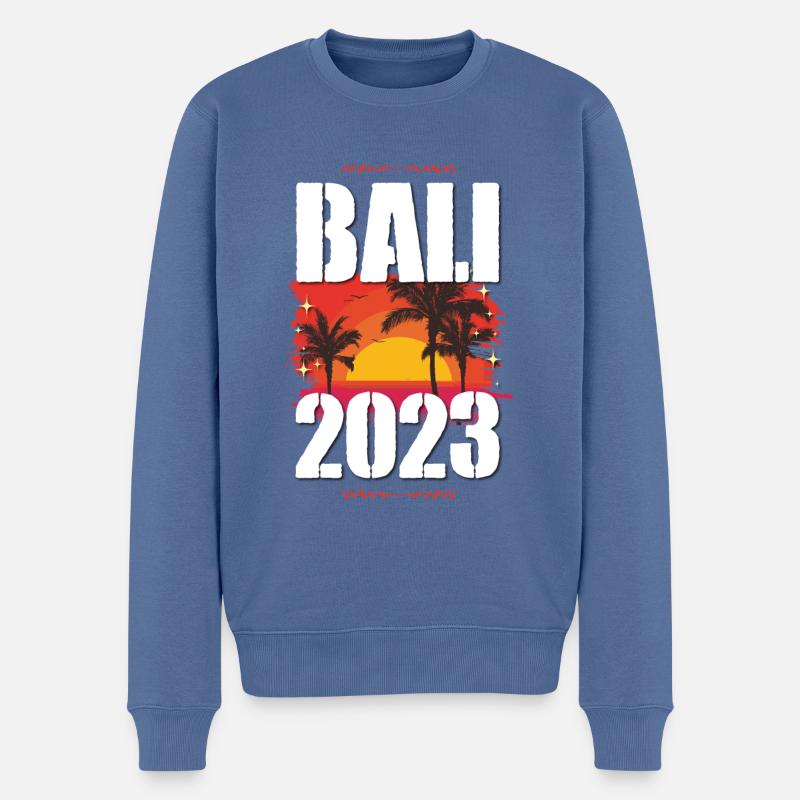 Bali 2023 - Pull Premium bio Homme - bleu pigeon