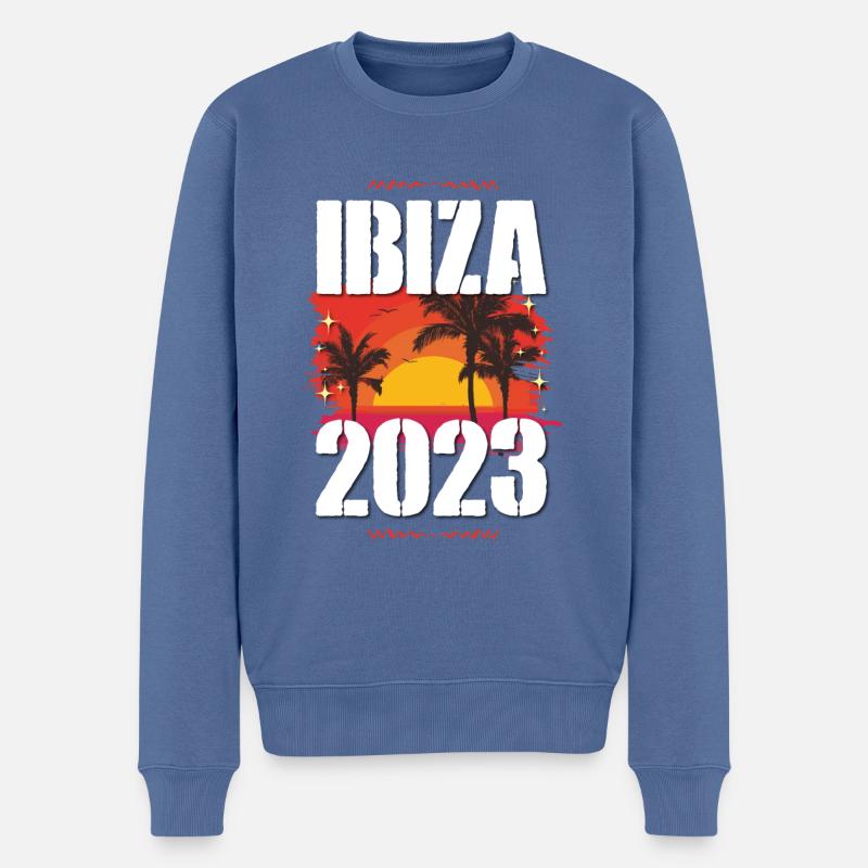 Ibiza 2023 - Pull Premium bio Homme - bleu pigeon