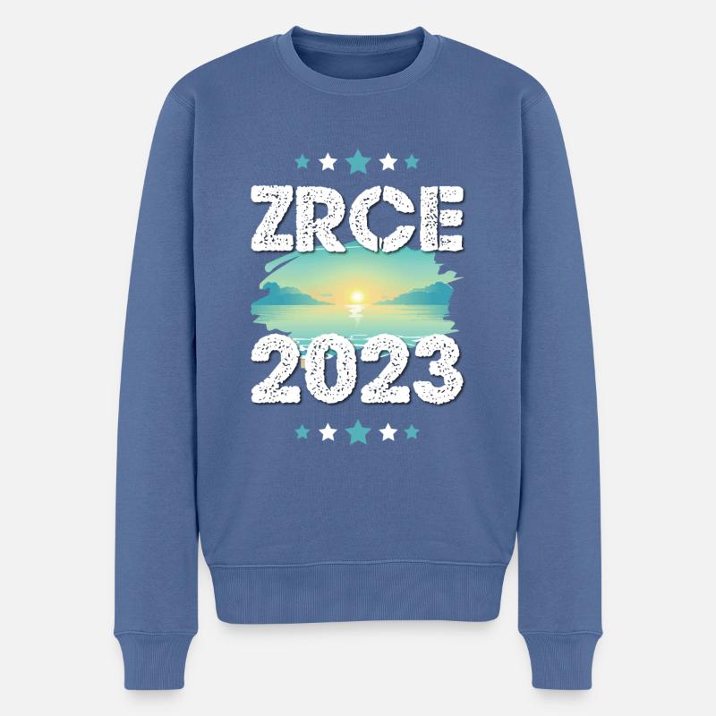 Zrce 2023 - Männer Premium Bio Pullover - Taubenblau