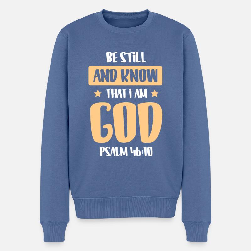 Bible de Dieu - Pull Premium bio Homme - bleu pigeon