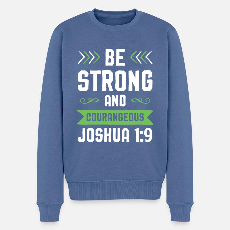 Versets bibliques - Pull Premium bio Homme - bleu pigeon