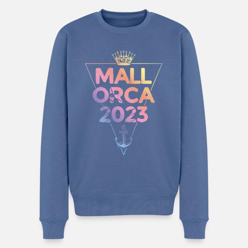 Mallorca 2023 - Männer Premium Bio Pullover - Taubenblau