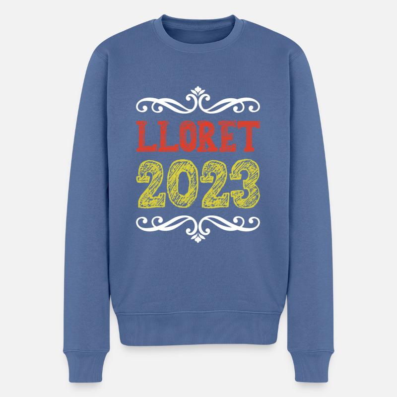 Lloret de Mar 2023 - Pull Premium bio Homme - bleu pigeon