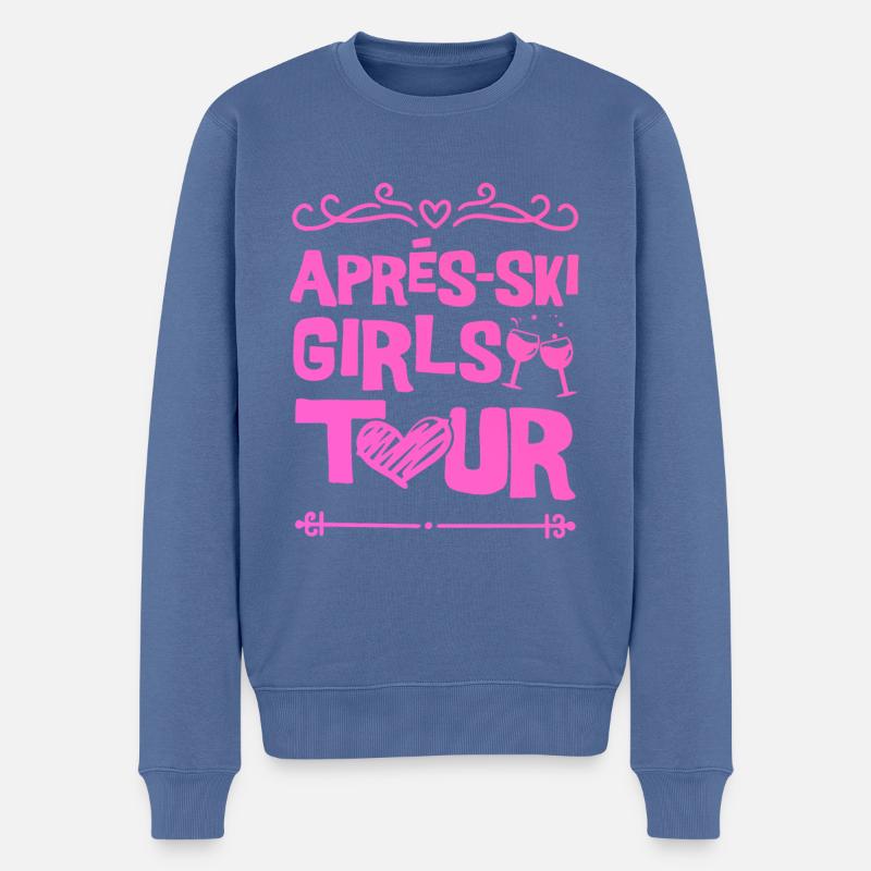 Équipe de fête après-ski - Pull Premium bio Homme - bleu pigeon