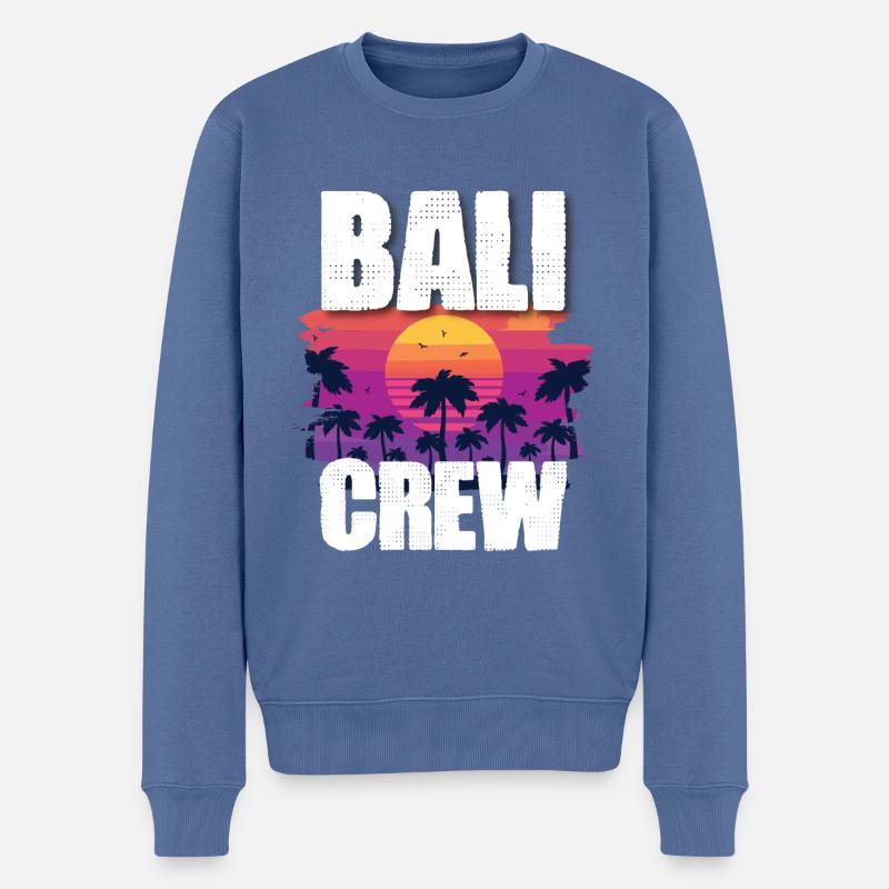 Bali Urlaub - Männer Premium Bio Pullover - Taubenblau