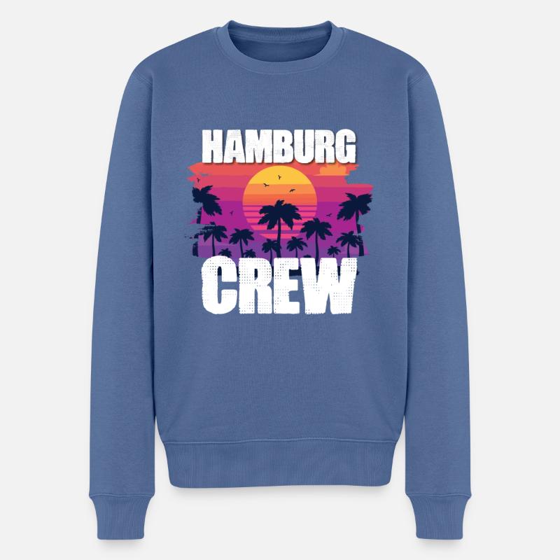 Hambourg Tourisme - Pull Premium bio Homme - bleu pigeon