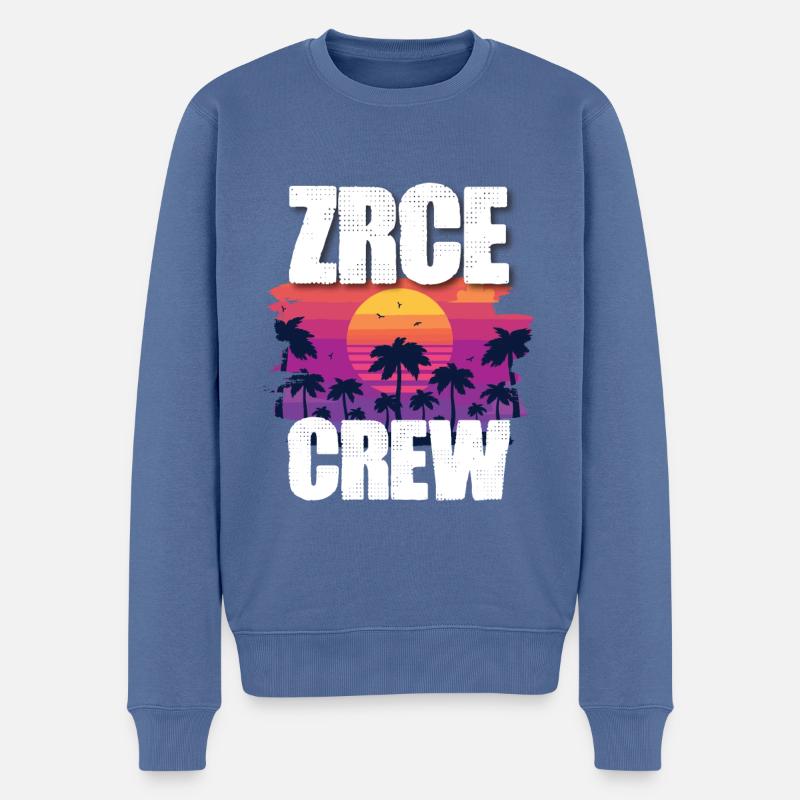 Zrce Urlaub - Männer Premium Bio Pullover - Taubenblau