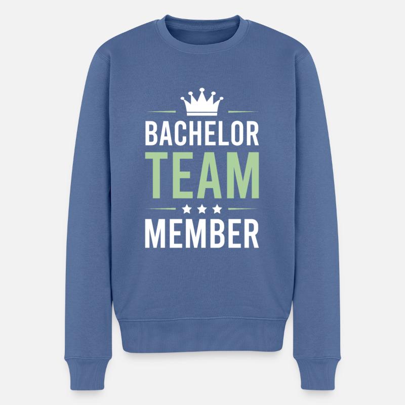 Bachelor Team - Männer Premium Bio Pullover - Taubenblau