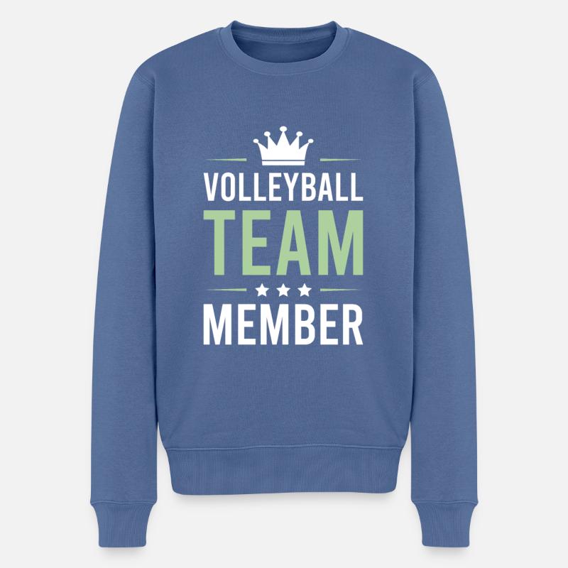 Équipe de volleyball - Pull Premium bio Homme - bleu pigeon